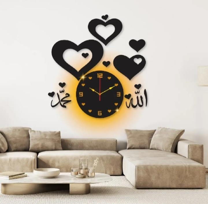 Islamic Analogue Wall Clock Light